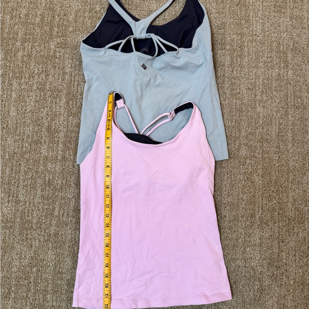 Prana Strappy  Form-fitting tank with shelf bra